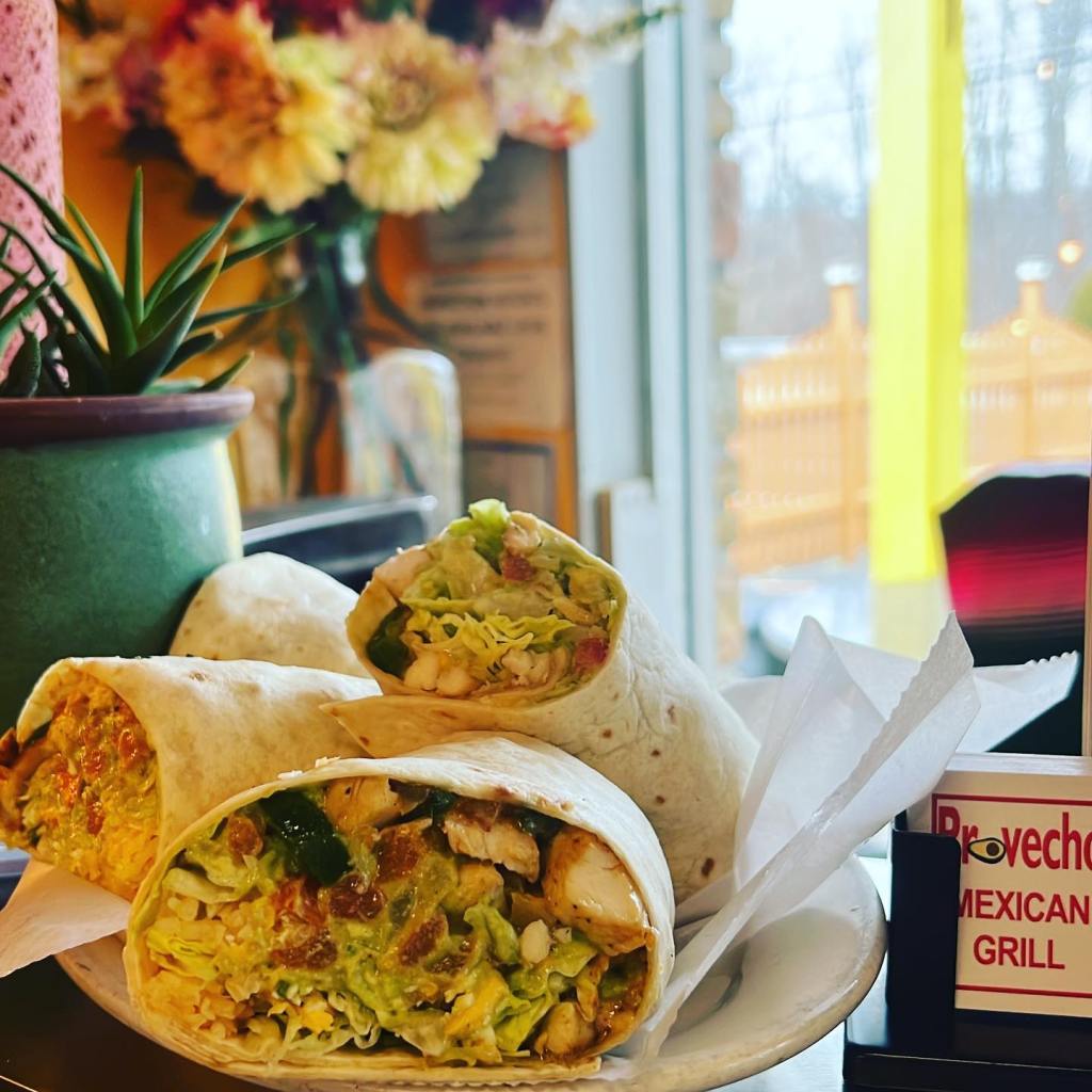 Burritos in the window.